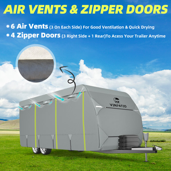 Umbrauto RV Cover Umbrauto Upgraded 7 Layers Top Camper Cover Travel